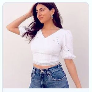 Express puff sleeve crop top